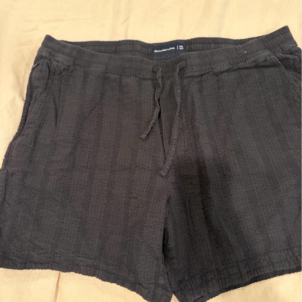 Abercrombie & Fitch Charcoal Textured Shorts